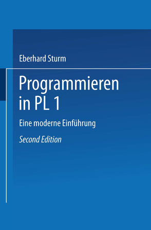 Programmieren in PL/I von Sturm,  Eberhard