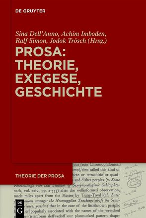 Prosa: Theorie, Exegese, Geschichte von Dell'Anno,  Sina, Imboden,  Achim, Simon,  Ralf, Trösch,  Jodok