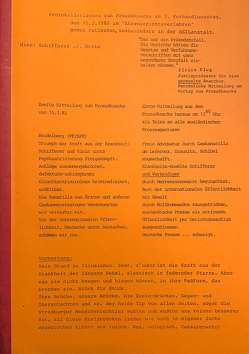 Protokollarisches zum Prozess-Knacks am 4.3. und 15.3.1982