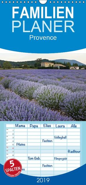 Provence fotografiert von Andreas Riedmiller – Familienplaner hoch (Wandkalender 2019 <strong>21 cm x 45 cm</strong> hoch) von Riedmiller,  Andreas