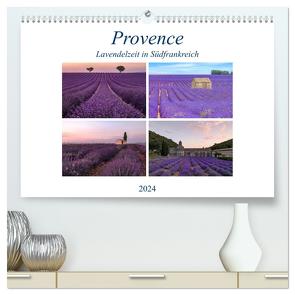 Provence, Lavendelzeit in Südfrankreich (hochwertiger Premium Wandkalender 2024 DIN A2 quer), Kunstdruck in Hochglanz von Kruse,  Joana