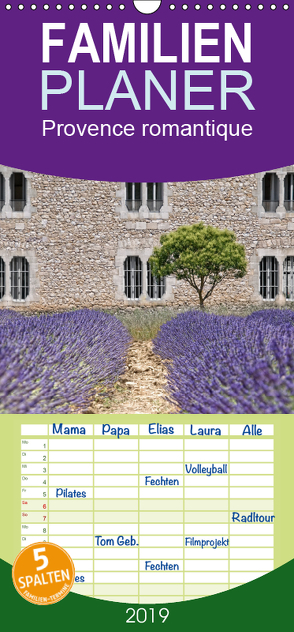 Provence romantique – Familienplaner hoch (Wandkalender 2019 , 21 cm x 45 cm, hoch) von / Joachim G. Pinkawa,  Jo.PinX