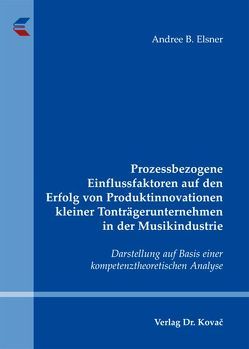 Prozessbezogene Einflussfaktoren auf den Erfolg von Produktinnovationen kleiner Tonträgerunternehmen in der Musikindustrie von Elsner,  Andree B.