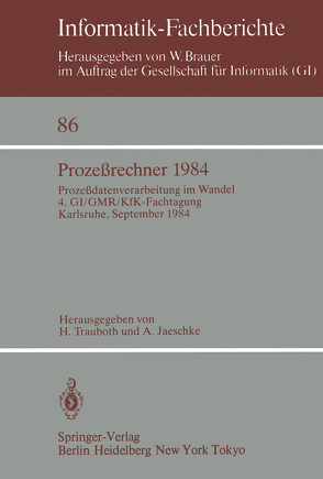 Prozeßrechner 1984 von Jaeschke,  A., Trauboth,  H.