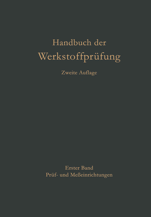 Prüf- und Meßeinrichtungen von Amedick,  E., Berthold,  Rudolf, Bußmann,  K. H., Ludwig,  N., Siebel,  Erich