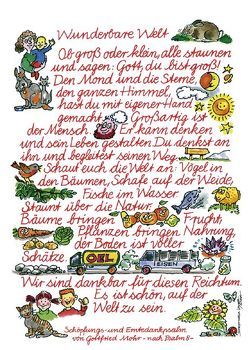 Psalmenkarte Motiv 2: Wunderbare Welt, Übertragung nach Psalm 8 von Layer-Stahl,  Dorothea, Mohr,  Gottfried