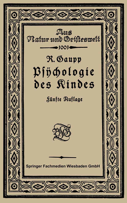 Psychologie des Kindes von Gaupp,  Robert