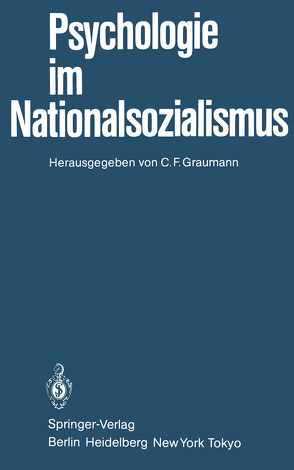 Psychologie im Nationalsozialismus von Graumann,  C.F.