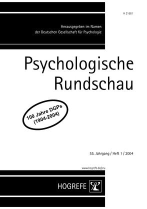 Psychologische Rundschau von Lukas,  Josef, Schneider,  Wolfgang