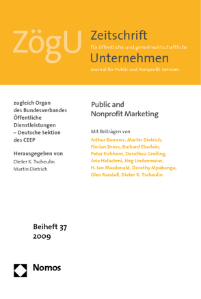 Public and Nonprofit Marketing von Dietrich,  Martin, Tscheulin,  Dieter Kurt