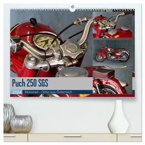 Puch 250 SGS Motorrad – Oldie aus Österreich (hochwertiger Premium Wandkalender 2024 DIN A2 quer), Kunstdruck in Hochglanz von Laue,  Ingo