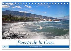 Puerto de la Cruz – Stadt am Atlantik (Tischkalender 2024 DIN A5 quer), CALVENDO Monatskalender von Bussenius,  Beate