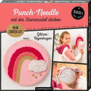 Punch-Needle Starter-Set „Glitzer-Regenbogen“