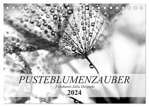 Pusteblumenzauber in schwarzweiß (Tischkalender 2024 DIN A5 quer), CALVENDO Monatskalender von Delgado,  Julia