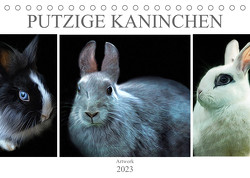 Putzige Kaninchen – Artwork (Tischkalender 2023 DIN A5 quer) von Brunner-Klaus,  Liselotte