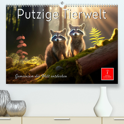Putzige Tierwelt – gemeinsam die Welt entdecken (Premium, hochwertiger DIN A2 Wandkalender 2024, Kunstdruck in Hochglanz) von Roder,  Peter