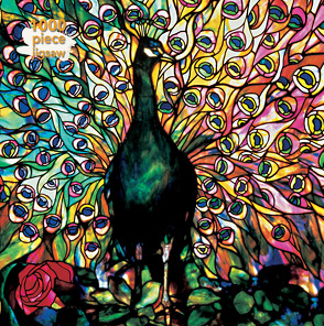 Puzzle – Louis Comfort Tiffany: Entfalteter Pfau