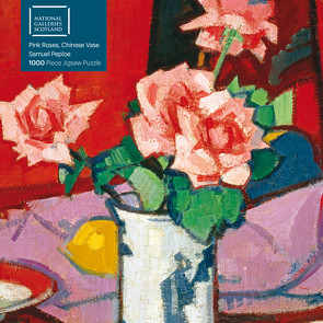 Puzzle – Samuel Peploe, Pinkfarbene Rosen in einer chinesischen Vase
