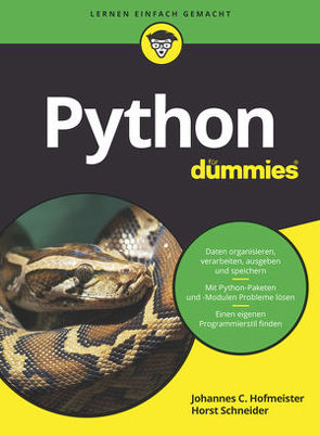 Python für Dummies von Hofmeister,  Johannes C., Schneider,  Horst