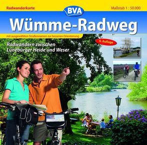 Quadrat-Spiralo BVA Wümme-Radweg Radwandern zwischen Lüneburger Heide und Weser Radwanderkarte 1:50.000
