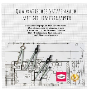 Quadratisches Skizzenbuch mit Millimeterpapier von Heppke,  Kurt