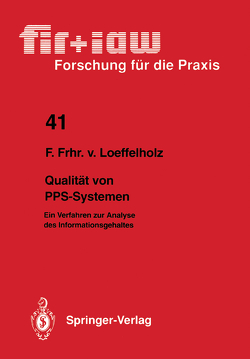 Qualität von PPS-Systemen von Loeffelholz,  Friedrich v.
