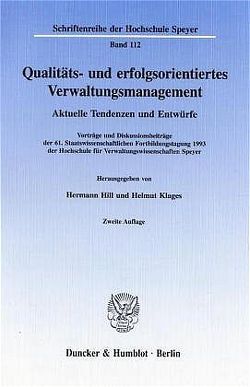 Qualitäts- und erfolgsorientiertes Verwaltungsmanagement. von Hill,  Hermann, Klages,  Helmut