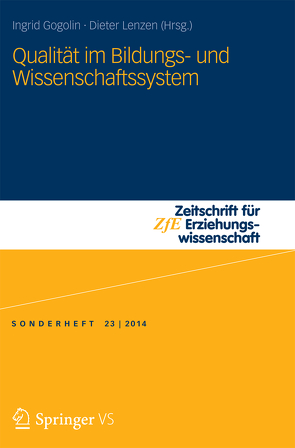 Qualität im Bildungs- und Wissenschaftssystem von Gogolin,  Ingrid, Lenzen,  Dieter