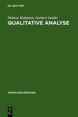 Qualitative Analyse von Hofmann,  Helmut, Jander,  Gerhart
