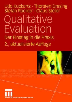 Qualitative Evaluation von Dresing,  Thorsten, Kuckartz,  Udo, Rädiker,  Stefan, Stefer,  Claus