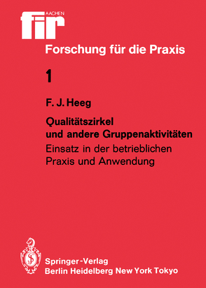 Qualitätszirkel und andere Gruppenaktivitäten von Heeg,  Franz J.