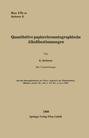 Quantitative papierchromatographische Alkalibestimmungen von Becherer,  Karl