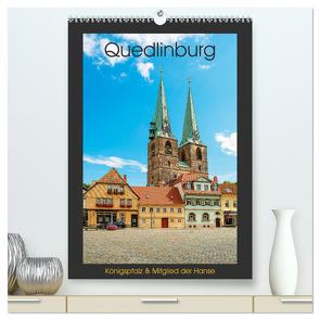 Quedlinburg – Königspfalz & Mitglied der Hanse (hochwertiger Premium Wandkalender 2024 DIN A2 hoch), Kunstdruck in Hochglanz von Männel - studio-fifty-five,  Ulrich