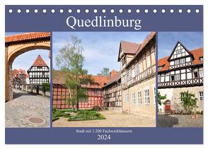 Quedlinburg – Stadt mit 1.200 Fachwerkhäusern (Tischkalender 2024 DIN A5 quer), CALVENDO Monatskalender von Thauwald,  Pia
