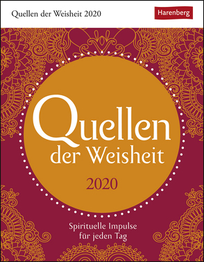 Quellen der Weisheit Kalender 2020 von Bambach,  Eva, Gassen,  Gabriele, Harenberg, Hogen,  Hildegard