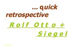 quick retrospective 2014 von Siegel,  Rolf Otto