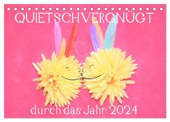 QUIETSCHVERGNÜGT durch das Jahr 2024 (Tischkalender 2024 DIN A5 quer), CALVENDO Monatskalender von Hampe-Neves,  Sabine