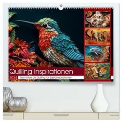 Quilling Inspirationen (hochwertiger Premium Wandkalender 2024 DIN A2 quer), Kunstdruck in Hochglanz von Waurick,  Kerstin