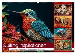 Quilling Inspirationen (Wandkalender 2024 DIN A2 quer), CALVENDO Monatskalender von Waurick,  Kerstin