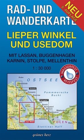 Rad- und Wanderkarte Lieper Winkel und Usedom