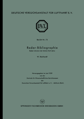 Radar-Bibliographie von Reinhardt,  Wolfgang