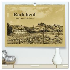 Radebeul – Ein Kalender im Zeitungsstil (hochwertiger Premium Wandkalender 2024 DIN A2 quer), Kunstdruck in Hochglanz von Kirsch,  Gunter