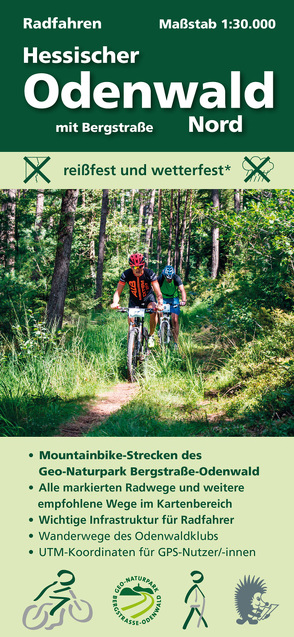 Radfahren, Hessischer Odenwald Nord mit Bergstraße von Messer,  Michael