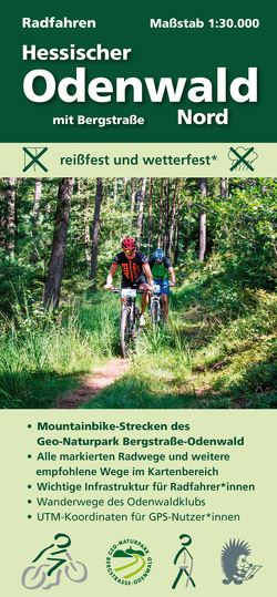 Radfahren, Hessischer Odenwald Nord mit Bergstraße von Messer,  Michael