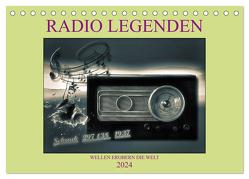 RADIO LEGENDEN (Tischkalender 2024 DIN A5 quer), CALVENDO Monatskalender von Voßen - Herzog von Laar am Rhein,  W.W.