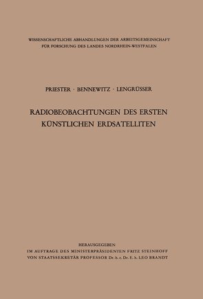 Radiobeobachtungen des ersten künstlichen Erdsatelliten von Priester,  Wolfgang