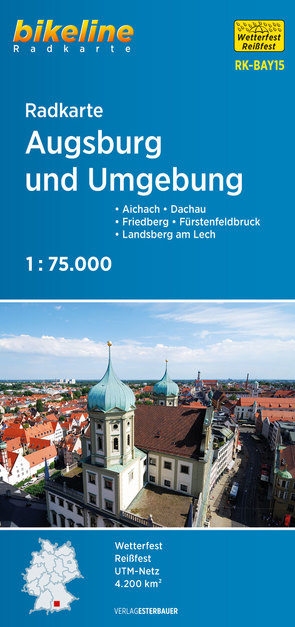 Radkarte Augsburg und Umgebung (RK-BAY15) von Esterbauer Verlag