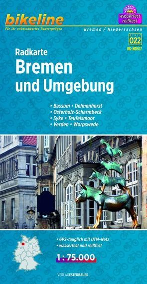 Radkarte Bremen und Umgebung (RK-NDS07) von Esterbauer Verlag