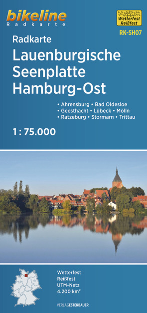 Radkarte Lauenburgische Seenplatte Hamburg Ost (RK-SH07) von Esterbauer Verlag
