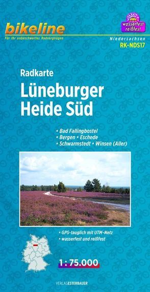 Radkarte Lüneburger Heide Süd (RK-NDS17) von Esterbauer Verlag